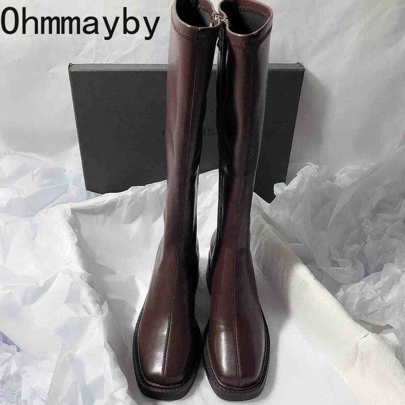 Vintage gruby obcas damskie bu – Knee High Boots Women recenzja i cena