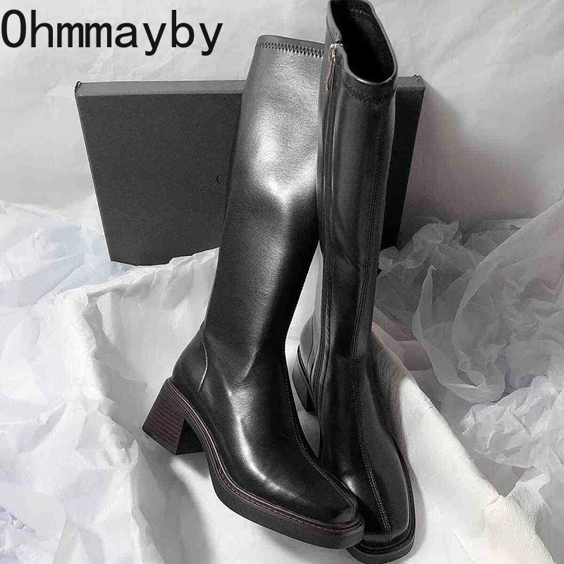 Vintage gruby obcas damskie bu – Knee High Boots Women recenzja i cena