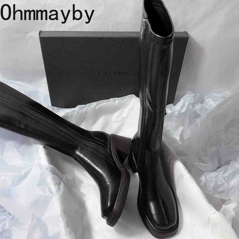 Vintage gruby obcas damskie bu – Knee High Boots Women recenzja i cena