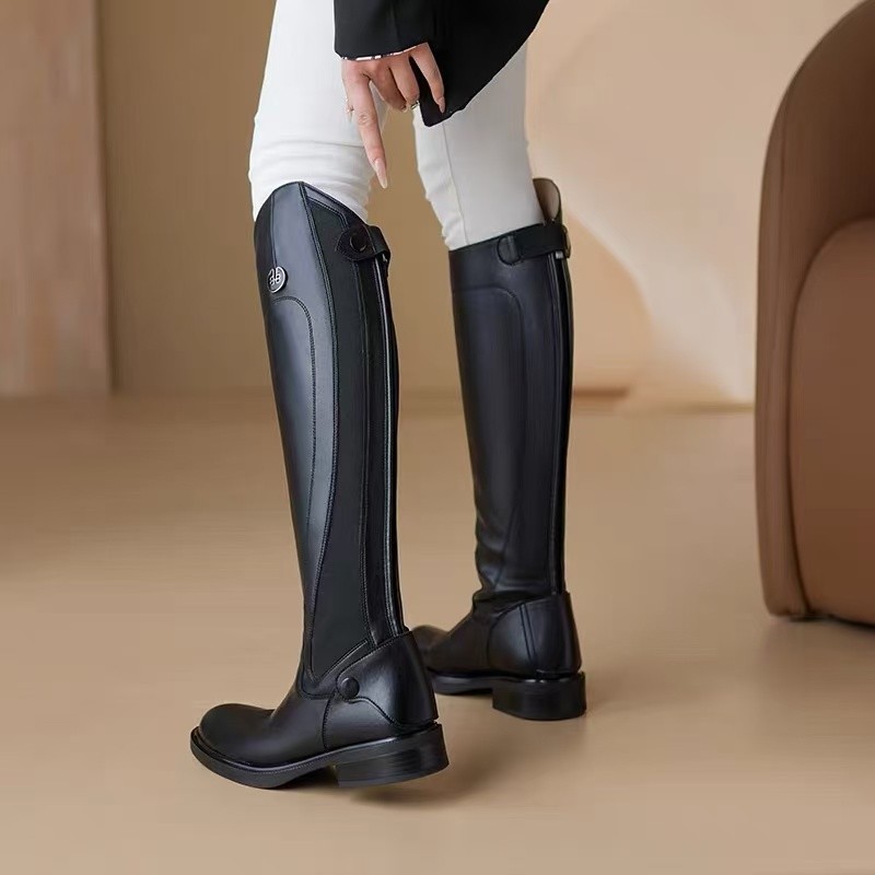 Miękkie skórzane buty jeździec – Knee High Boots Women recenzja i cena