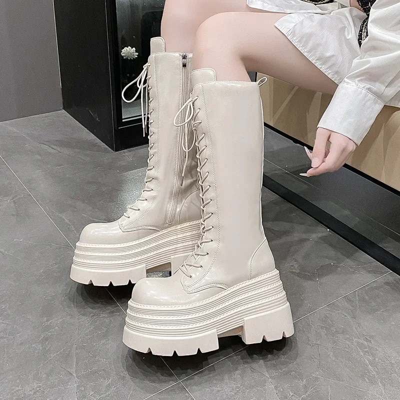 10CM nowe damskie rzymskie dłu – Knee High Boots Women recenzja i cena