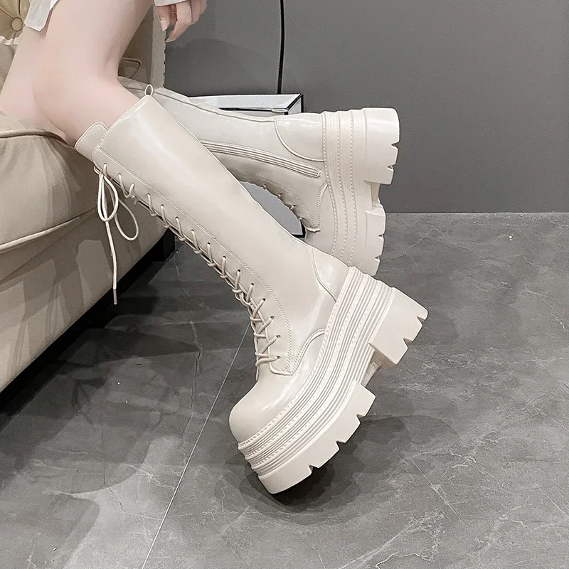 10CM nowe damskie rzymskie dłu – Knee High Boots Women recenzja i cena